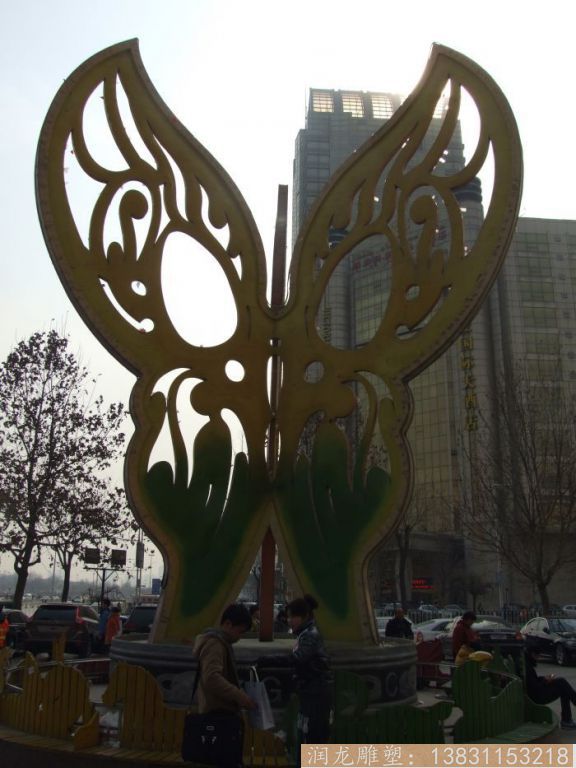 品汇广场蝴蝶雕塑 不锈钢雕塑 广场景观雕塑1